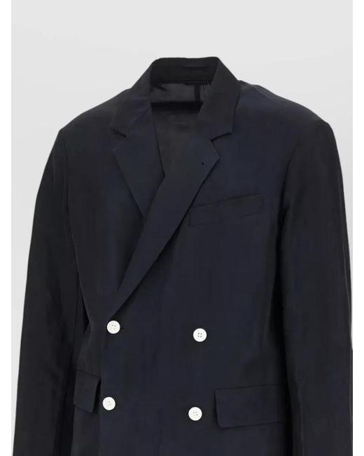Emporio Armani Blue Linen Blend Jacket for men
