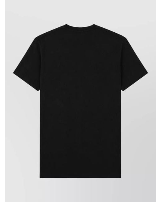 DSquared² Black Short Sleeve T Shirt Embroidered Logo for men