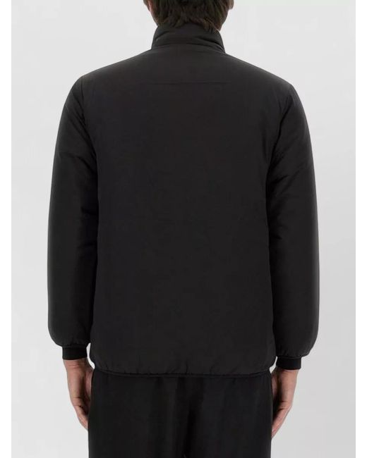 South2 West8 Black Logo Jacket High Collar Chest Pocket for men