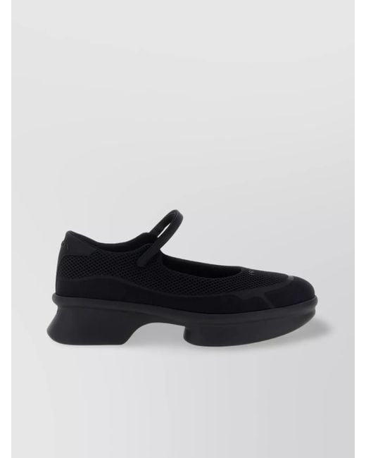 Prada Black Mesh Panels Ballet Flats
