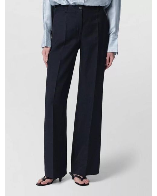 P.A.R.O.S.H. Blue Viscose Wide-Leg Trousers