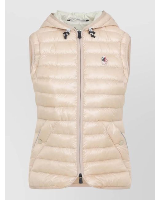 Moncler Natural Down Quilted Hooded Parka Coat