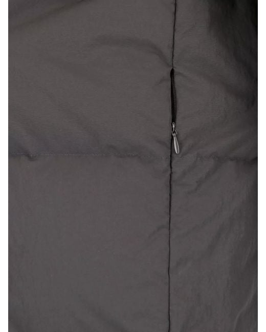 Paloma Wool Gray Long High Collar Quilted Coat Side Pockets