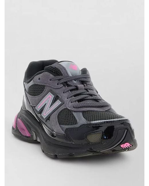 New Balance Black 2010 Sneakers Mesh Panels Rubber Sole Accents for men