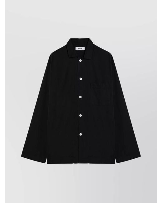 Tekla Black Pyjama Shirt for men