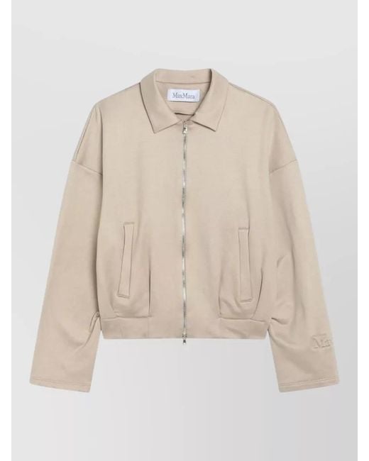 Max Mara Natural Silk-Blend Cropped Jacket