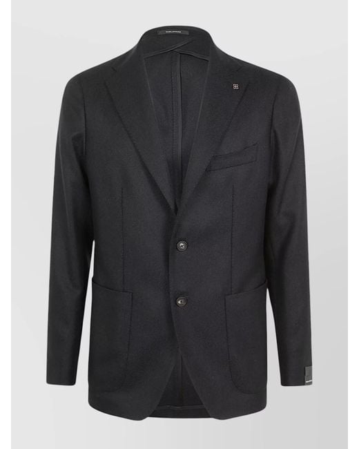 Tagliatore Black Cashmere Suit Jacket for men
