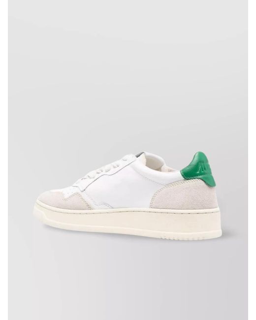 Autry White Leather And Suede Low Top Sneakers for men