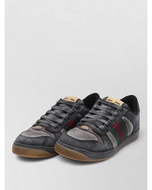 Gucci Black Canvas Low-Top Sneakers for men