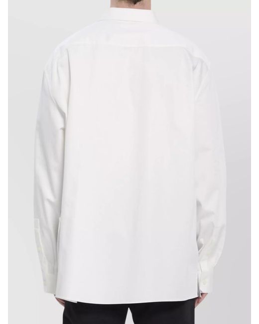 Loewe White Anagram Cotton Shirt for men