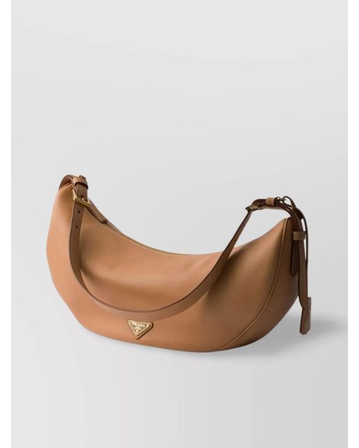 Prada Orange Na Leather Shoulder Bag