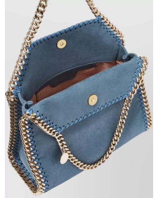Stella McCartney Blue Falabella Mini Tote Bag Chain Detail