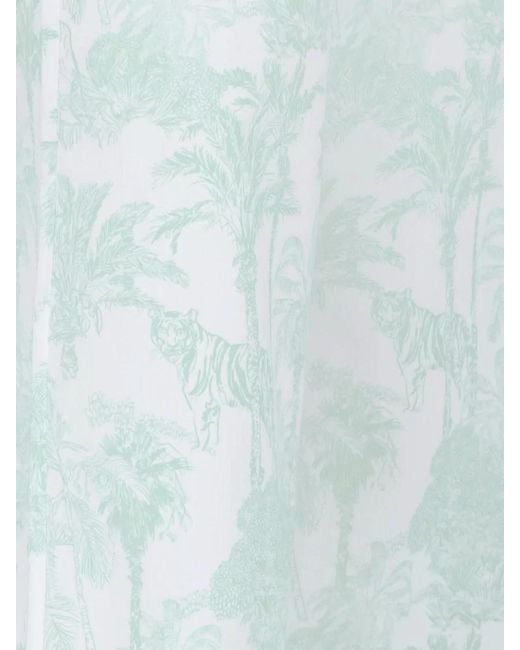 Mc2 Saint Barth Blue Tropical Lounge Pants Wide Leg Cut