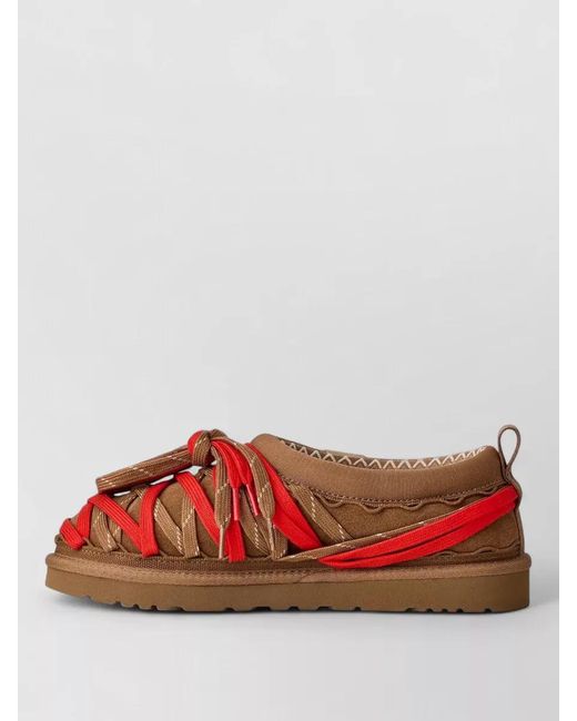 Ugg Red Suede Leather Lace Slippers for men