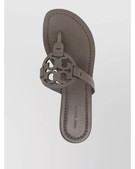 Tory Burch Multicolor Miller Sandals Round Footbed Flat Sole