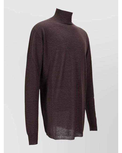Rick Owens Multicolor Wool Oversized Turtleneck Jumper for men