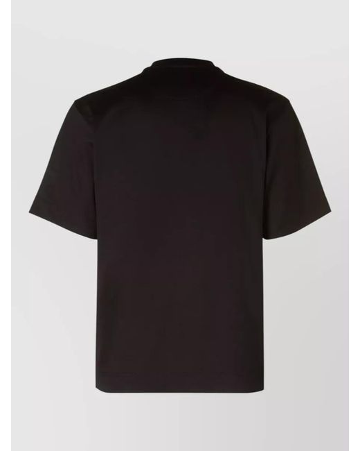 Fendi Black Crew Neck Knit Top Dog Motif Embroidery for men