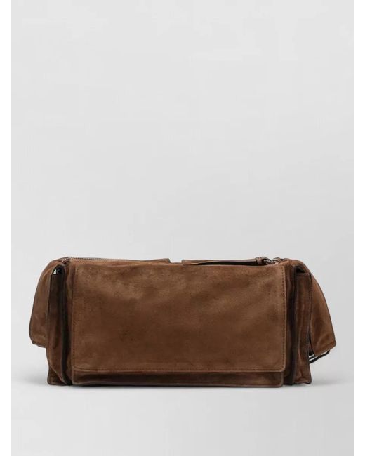 Miu Miu Brown Belt Bag Adjustable Strap Front Flap Pockets