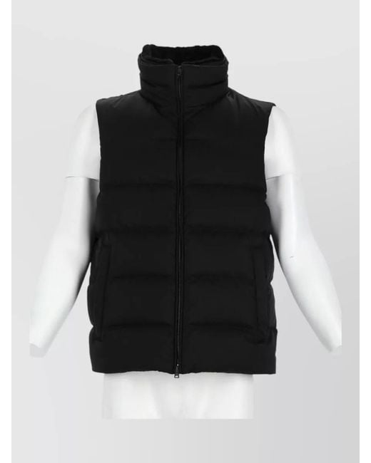 Herno Black High Collar Padded Design Jacket for men