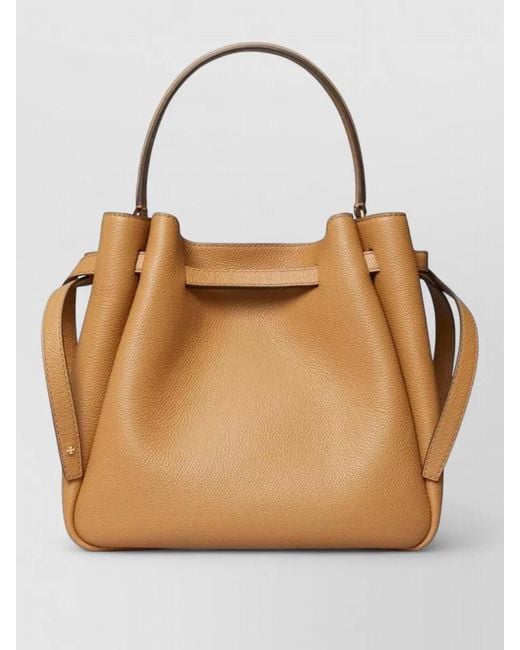 Tory Burch Natural Romy Leather Bucket Bag