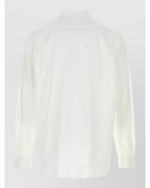 Loewe White Cotton Poplin Shirt for men