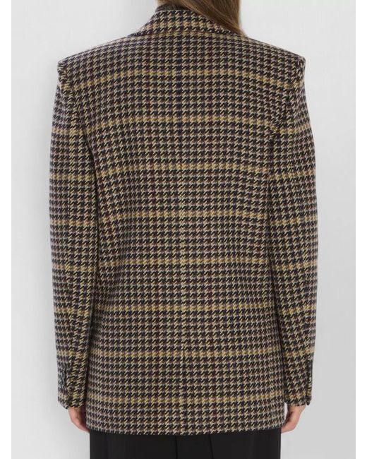 Saint Laurent Multicolor Checked Wool Jacket
