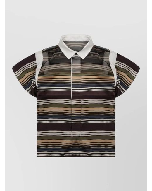 Sacai Black Striped Shirt