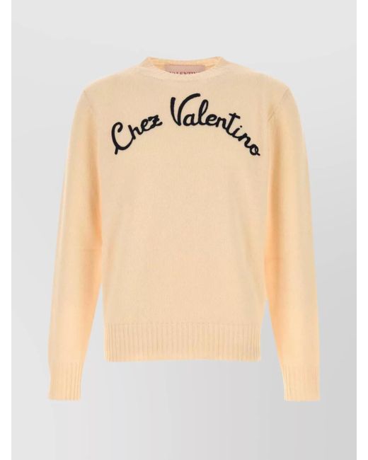 Valentino Garavani Natural Wool Sweater for men
