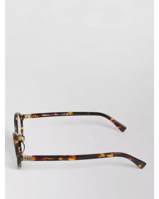 Miu Miu Metallic Sunglasses Model 0Mu 04Zs Oval Frame