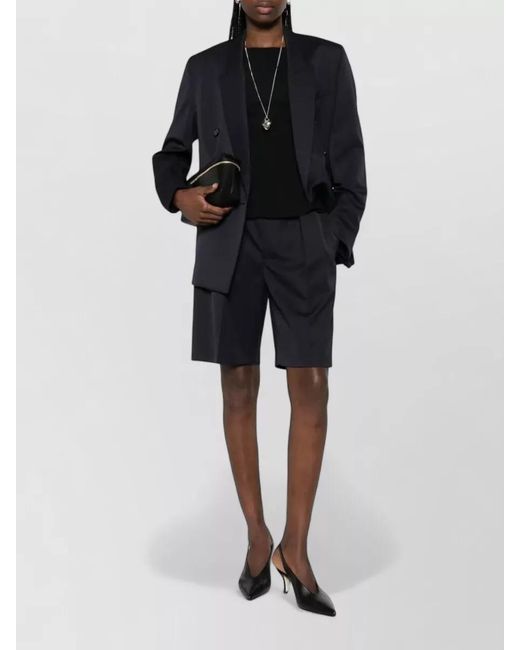 Victoria Beckham Blue Double-Breasted Tailored Blazer