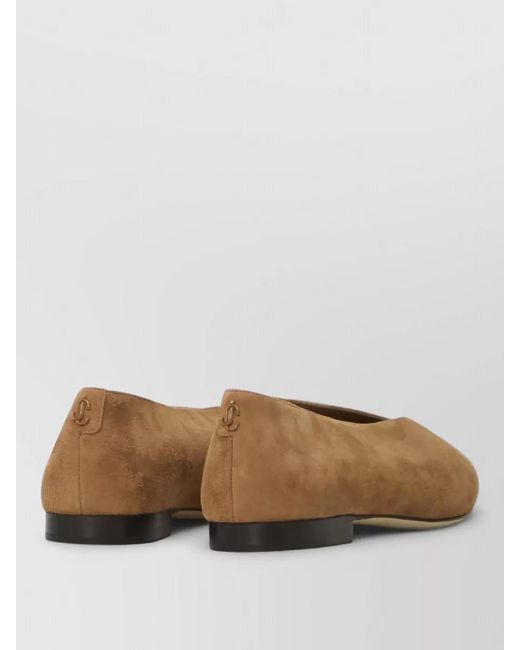 Jimmy Choo White Margot Suede V Cut Flat Loafers