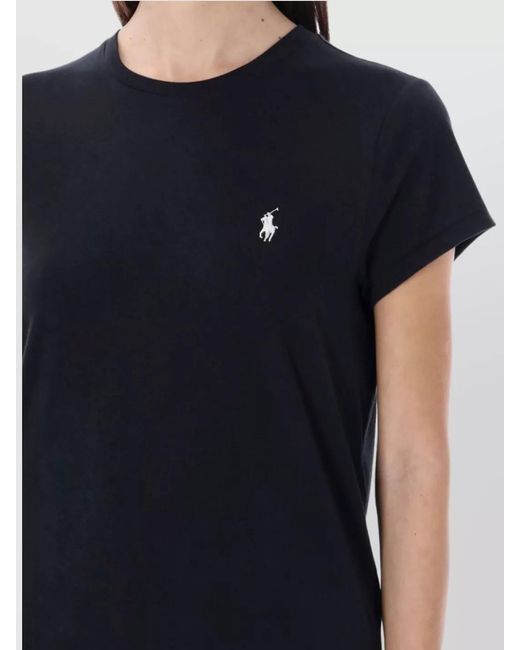 Polo Ralph Lauren Black Cotton Logo Crew-Neck T-Shirt