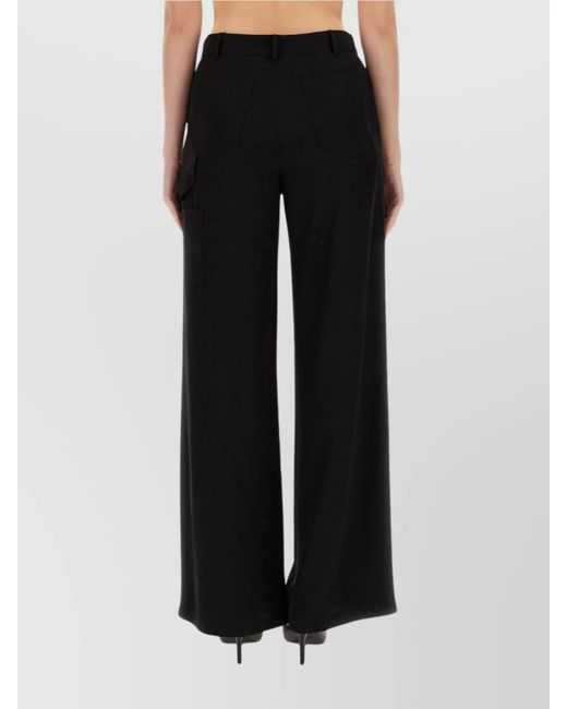 Moschino Black Wide-Leg Trousers
