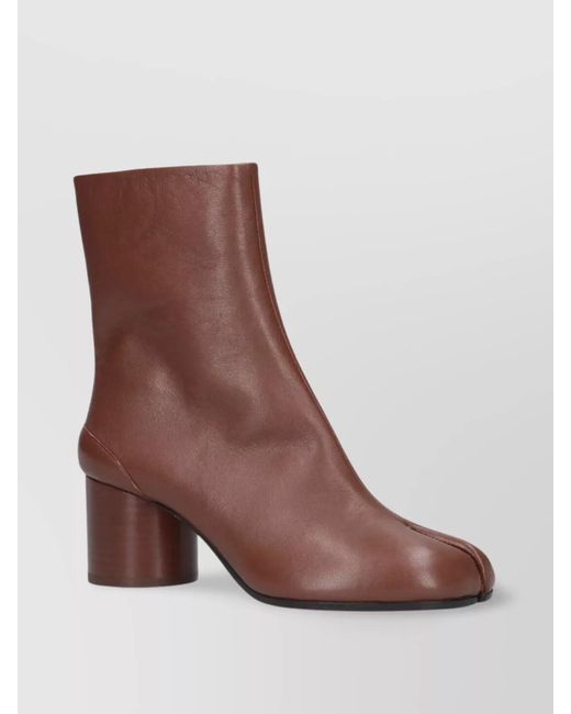 Maison Margiela Brown Leather Ankle Boots