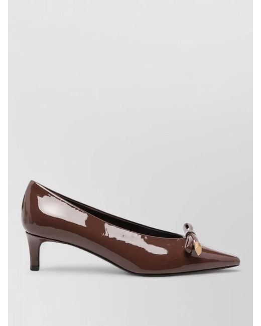 Roberto Festa Brown High Heel Pumps Bow Detail Kitten Toe