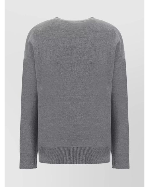 Burberry Gray Cashmere Regular-Fit Sweater
