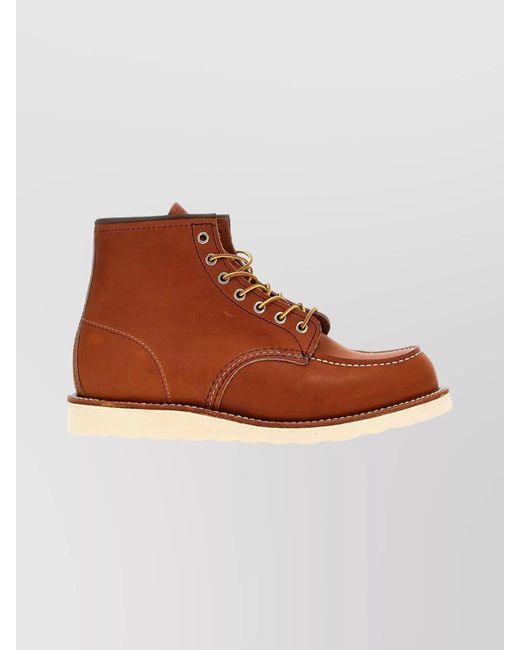 Red Wing Brown Leather Ankle Boots for men