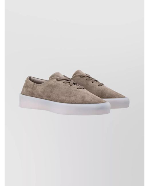 Fear Of God Gray Suede Low-Top Sneakers for men