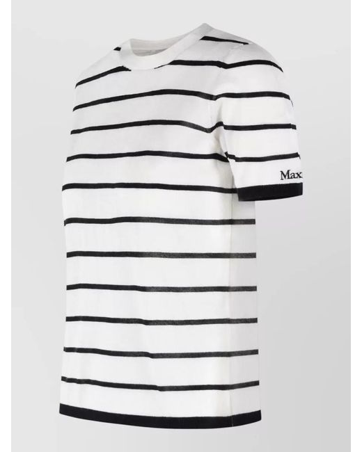 Max Mara White Cashmere Silk T-Shirt