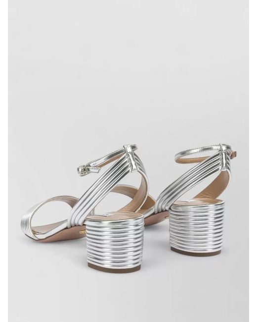 Aquazzura Multicolor Sundance 50 Mm Block Heel Ankle Strap Sandals