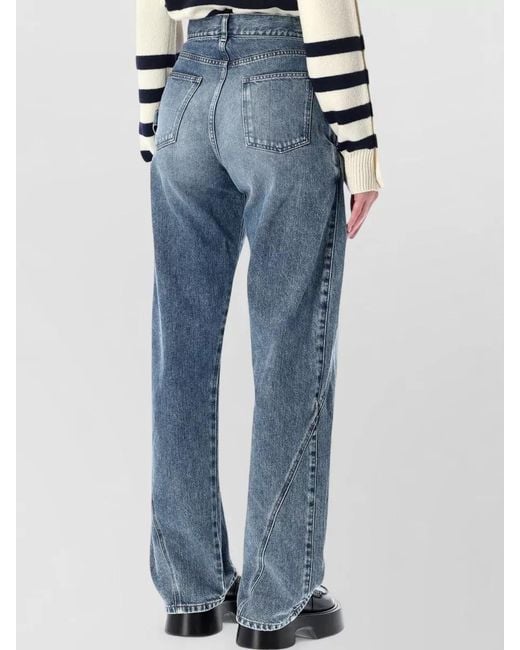 J.W. Anderson Blue Denim Twisted Wide-Leg Jeans