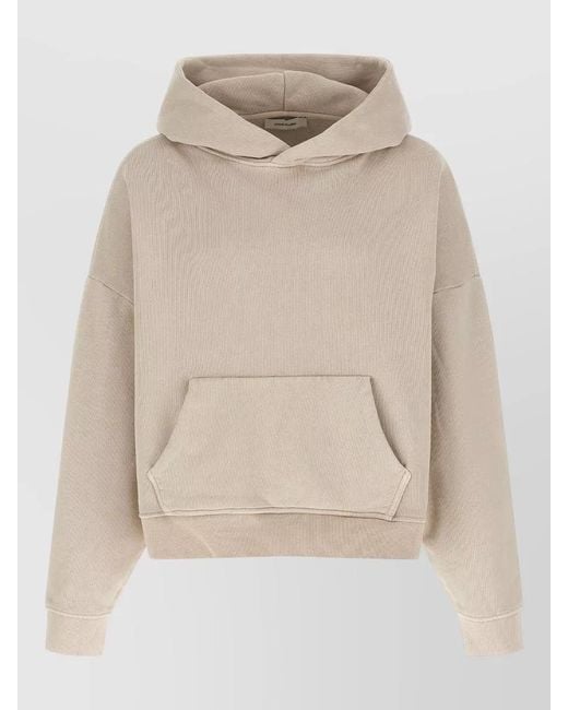 Entire studios Natural Hooded Sweatshirt Kangaroo Pocket Ribbed Cuffs Hem for men