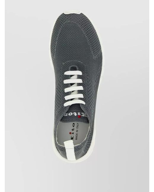 Kiton Blue Low-Top Sneakers for men