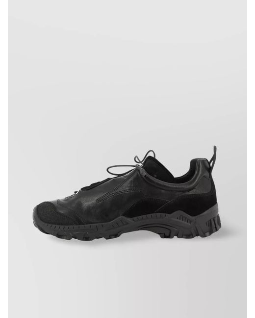Our Legacy Black Leather Low-Top Sneakers for men