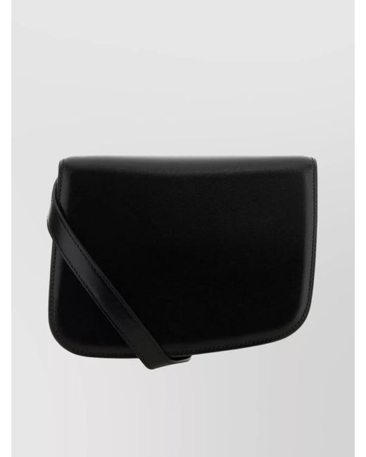 Ferragamo Black Gancini Leather Crossbody Bag