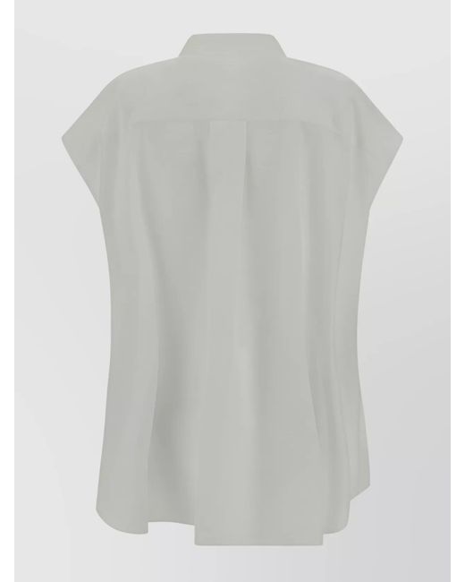 Sacai Gray Sleeveless Embroidered Shirt