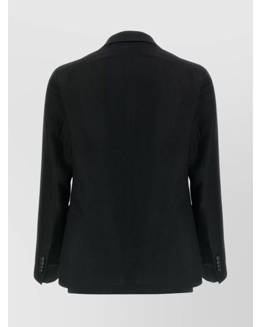Tagliatore Black Virgin Wool Blazer for men