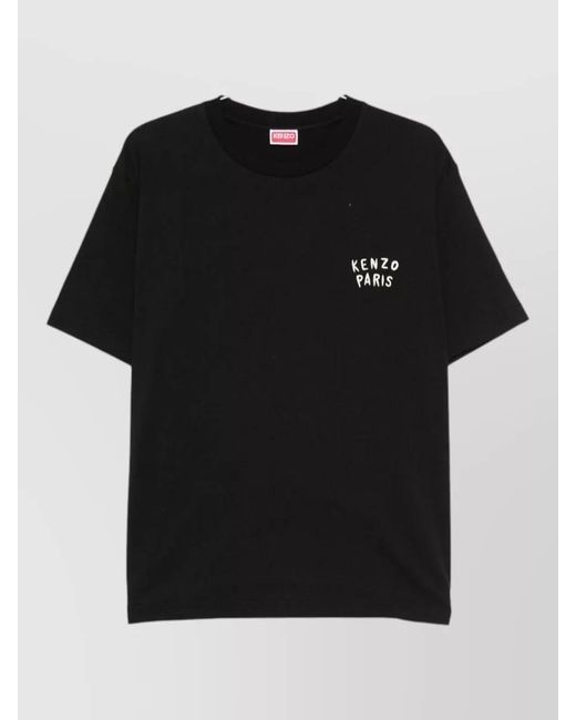 KENZO Black Cotton Oversized Short-Sleeve T-Shirt for men