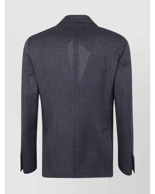Lardini Blue Virgin Wool Regular-Fit Jacket for men