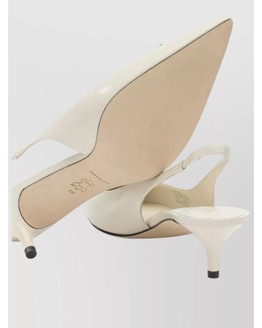 Tory Burch Natural Slingback Pumps Pointed Toe Tone